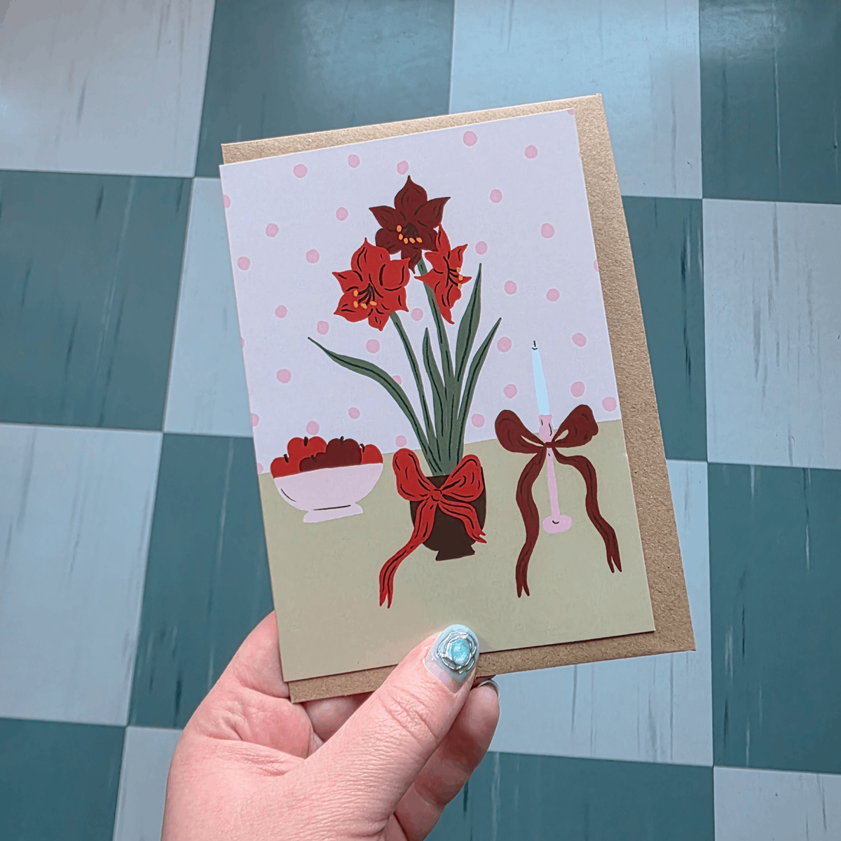 Amaryllis | Avattava joulukortti