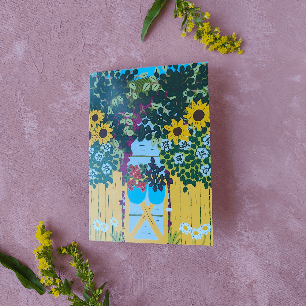 Siirtolapuutarha | Avattava onnittelukortti