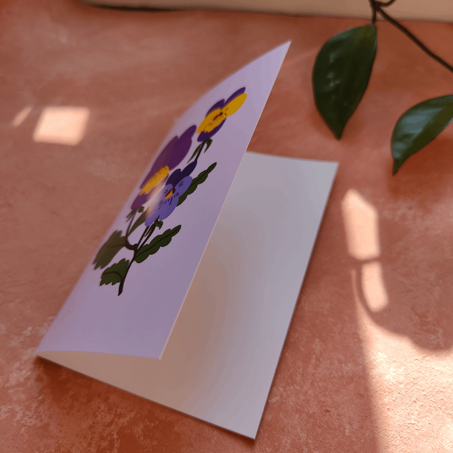 Orvokki | Avattava onnittelukortti