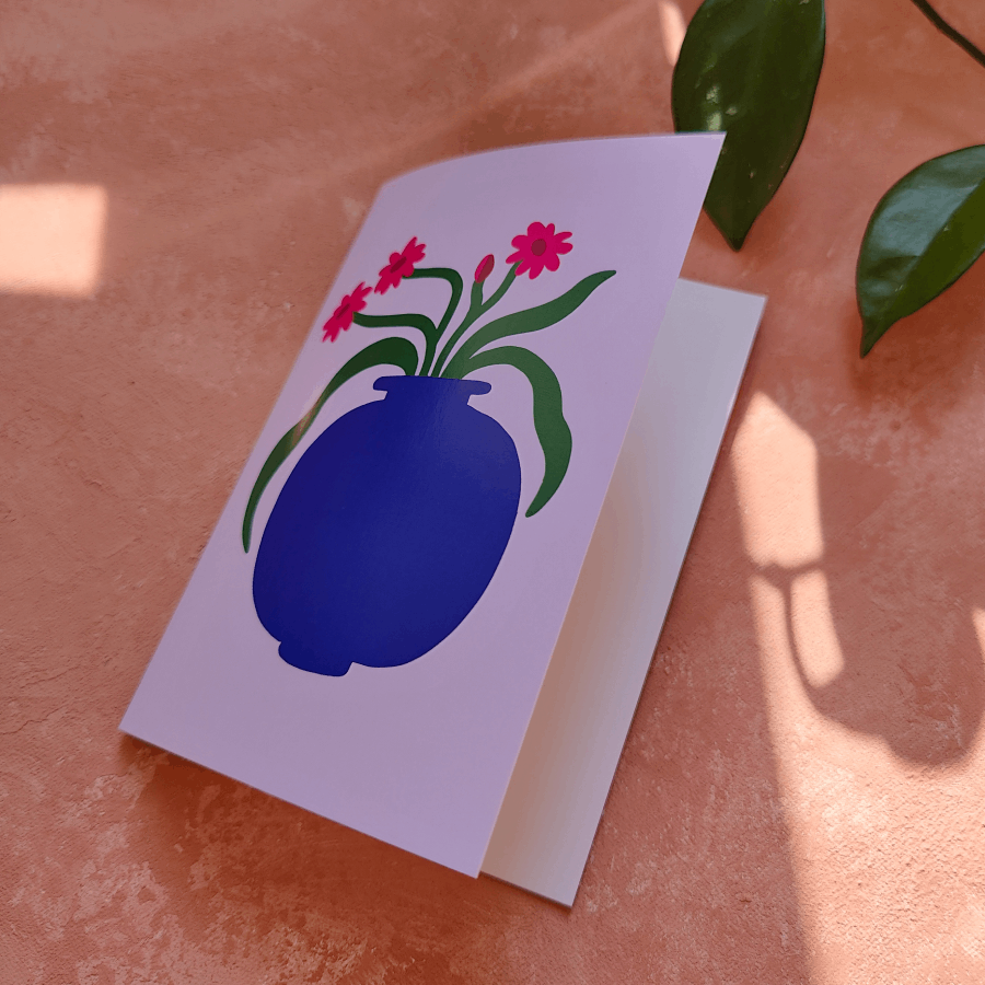 Vaasi | Avattava onnittelukortti