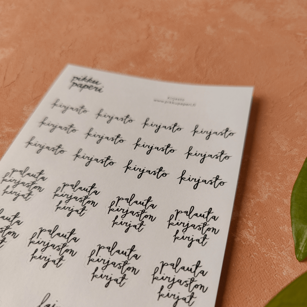 Kirjasto | Tarra-arkki