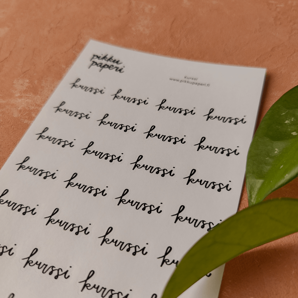 Kurssi | Tarra-arkki