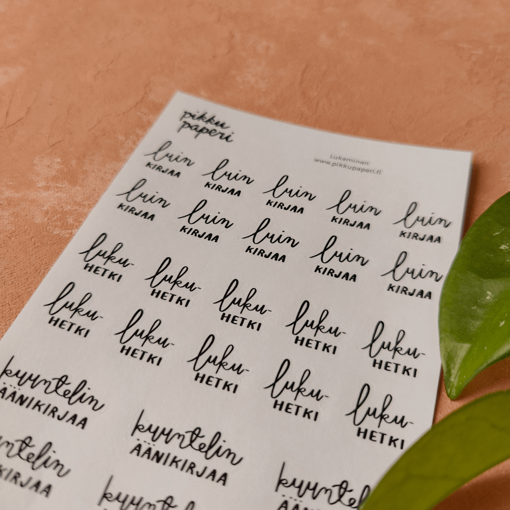 Lukeminen | Tarra-arkki