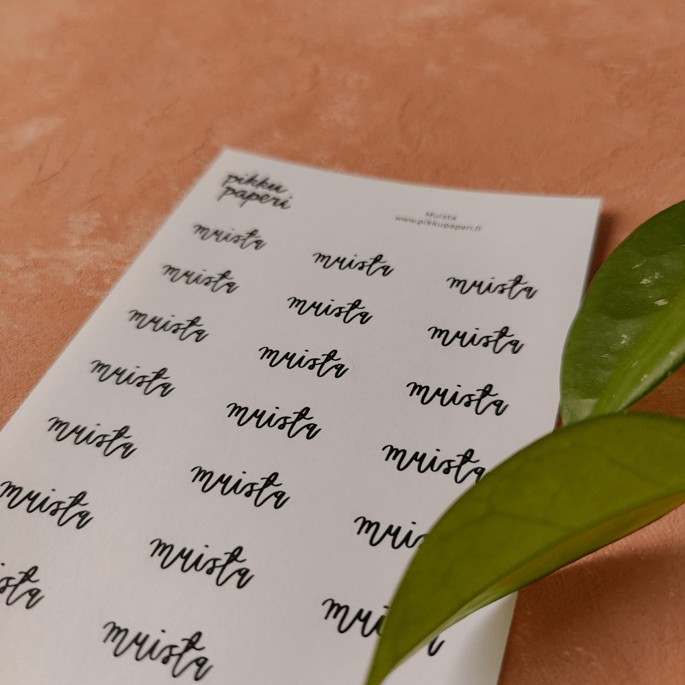 Muista | Tarra-arkki