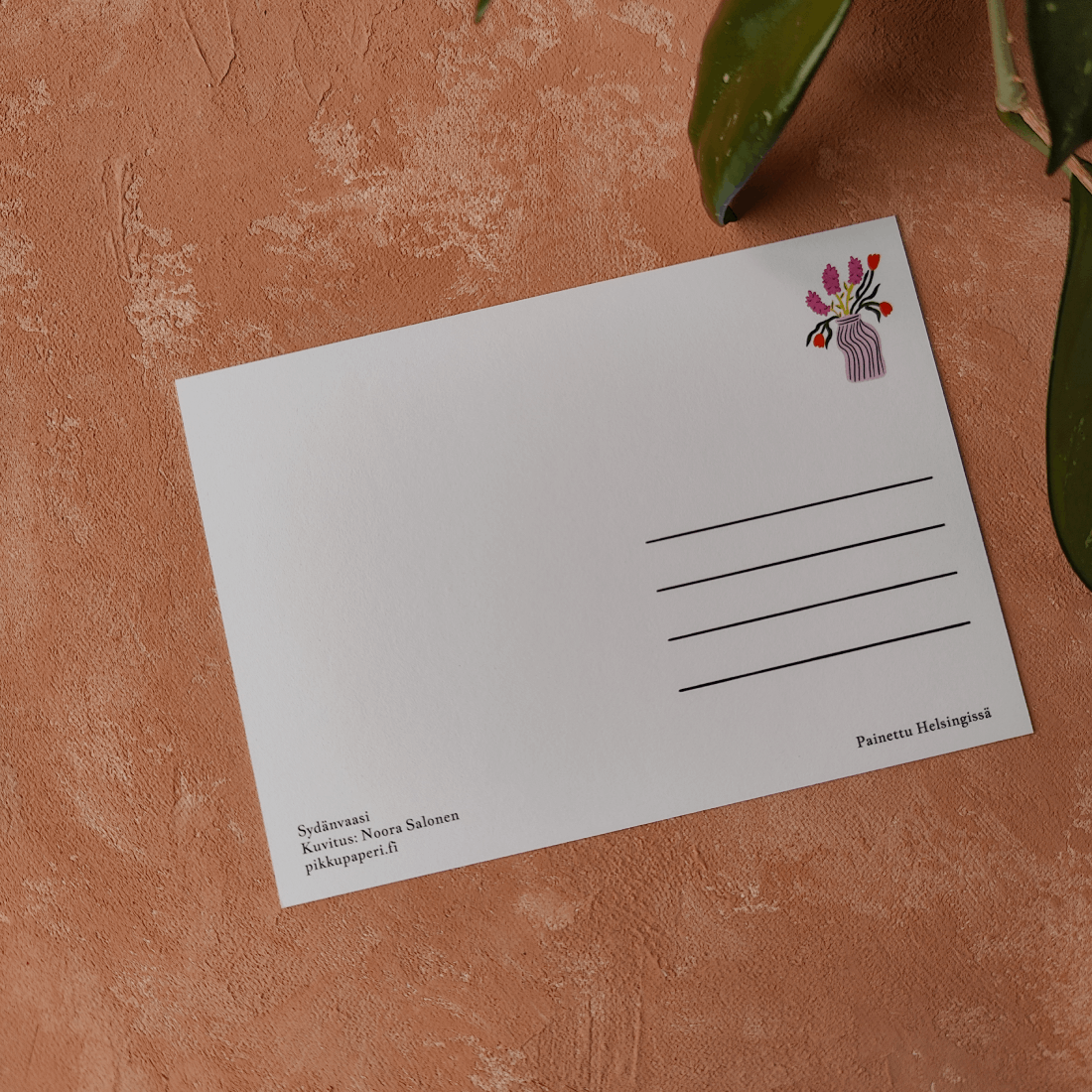 Sydänvaasi | Postikortti