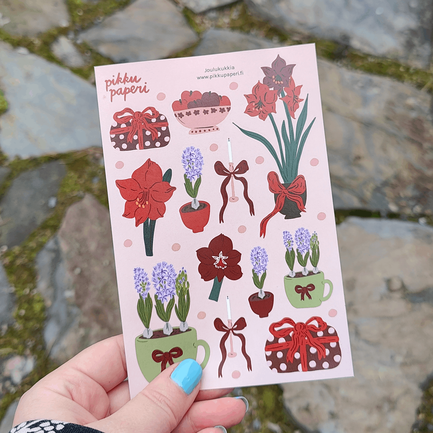 Joulukukkia | Tarra-arkki