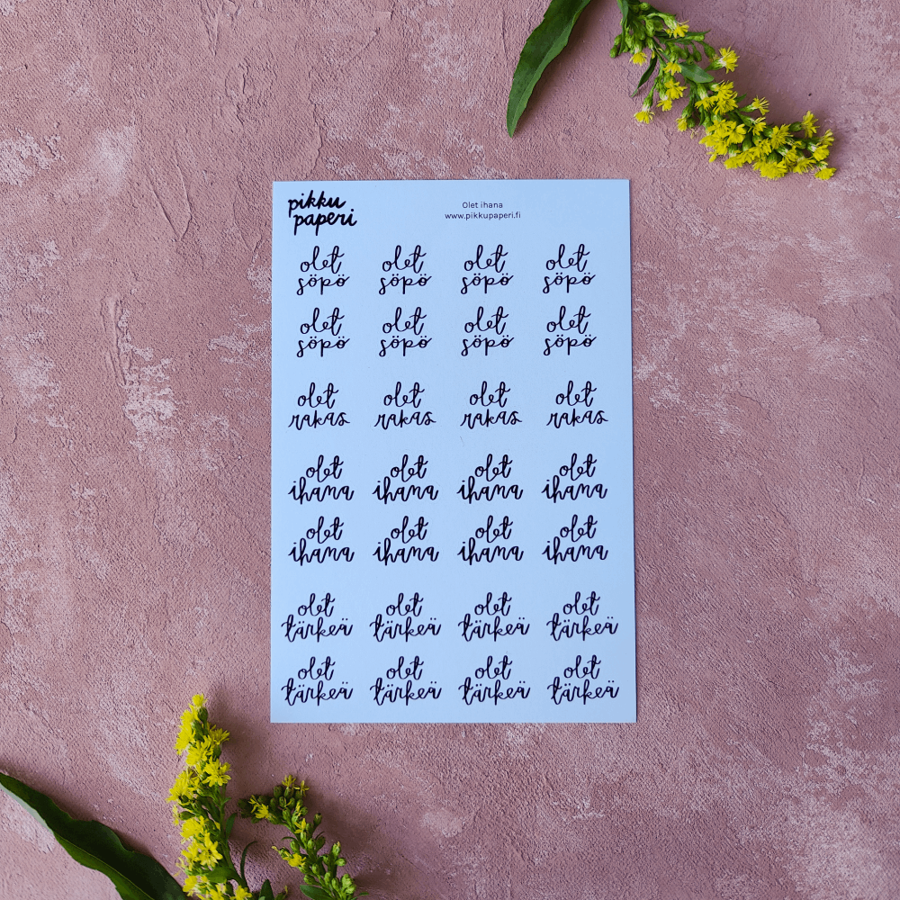Olet ihana | Tarra-arkki