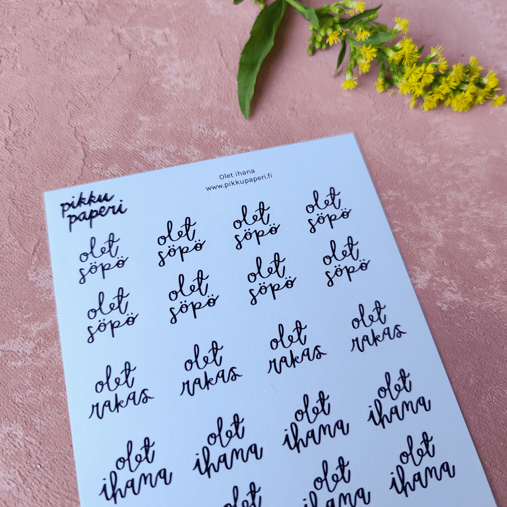 Olet ihana | Tarra-arkki