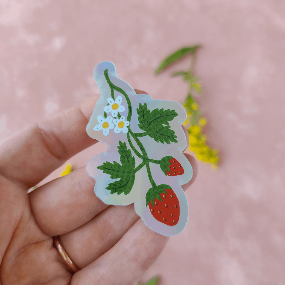 Mansikka | Holograafinen tarra