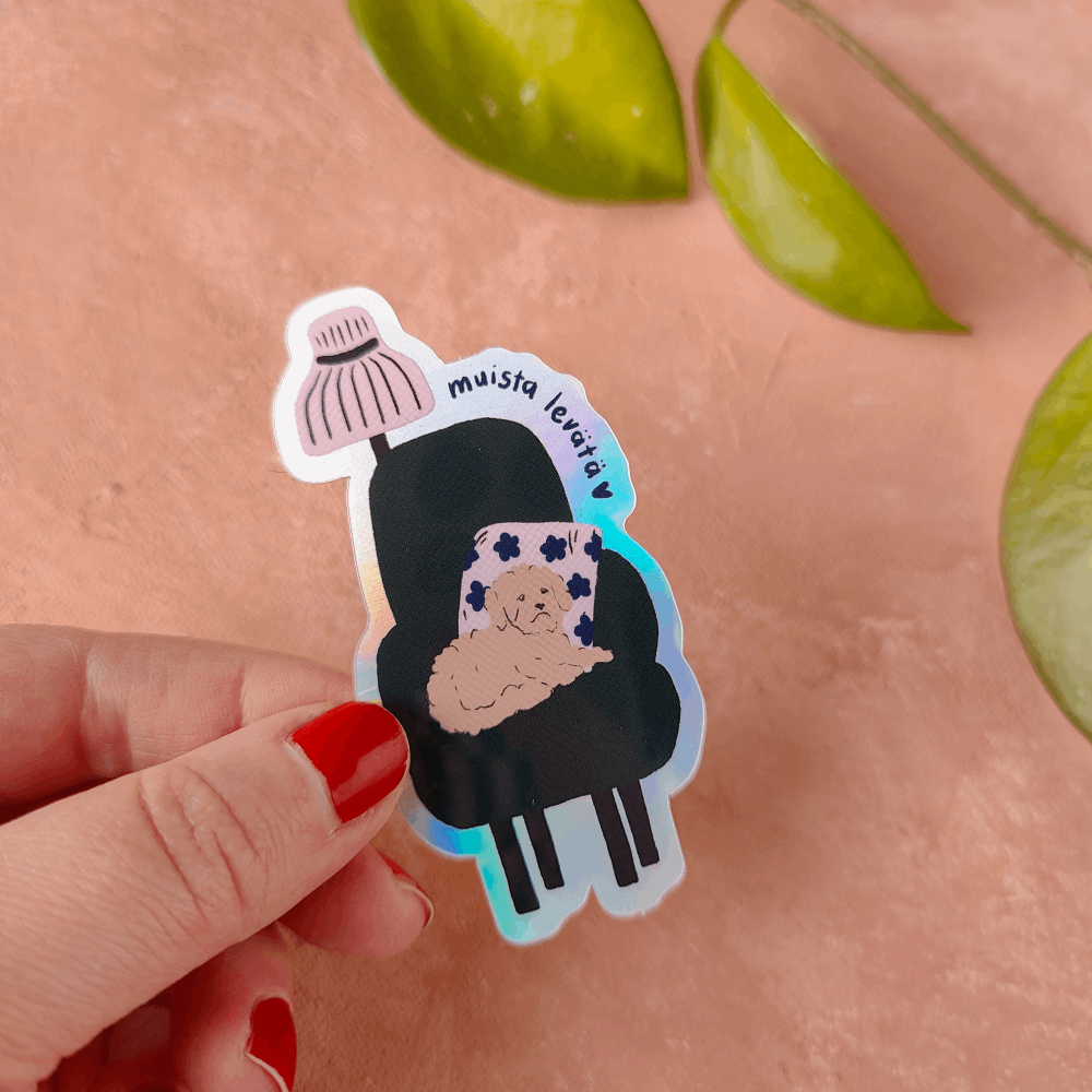 Muista levätä | Holograafinen tarra