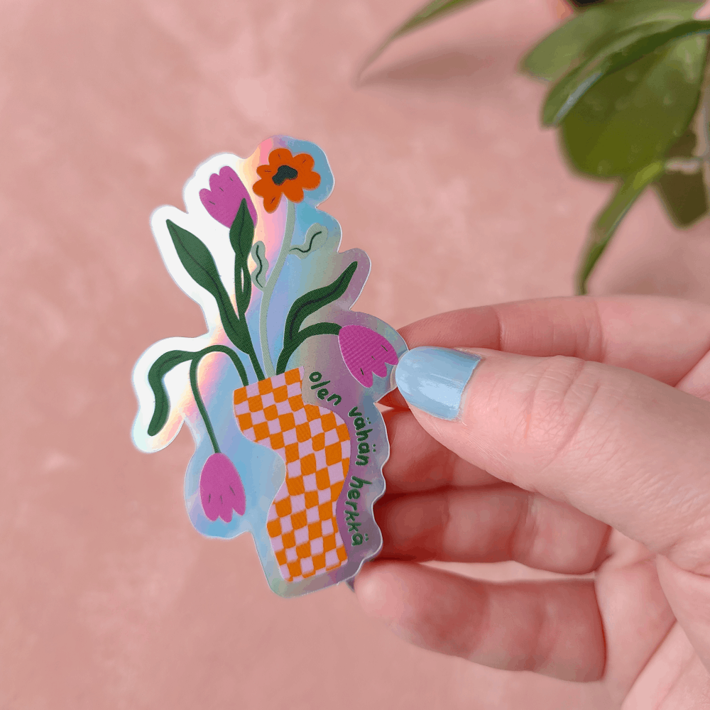 Olen vähän herkkä | Holograafinen tarra