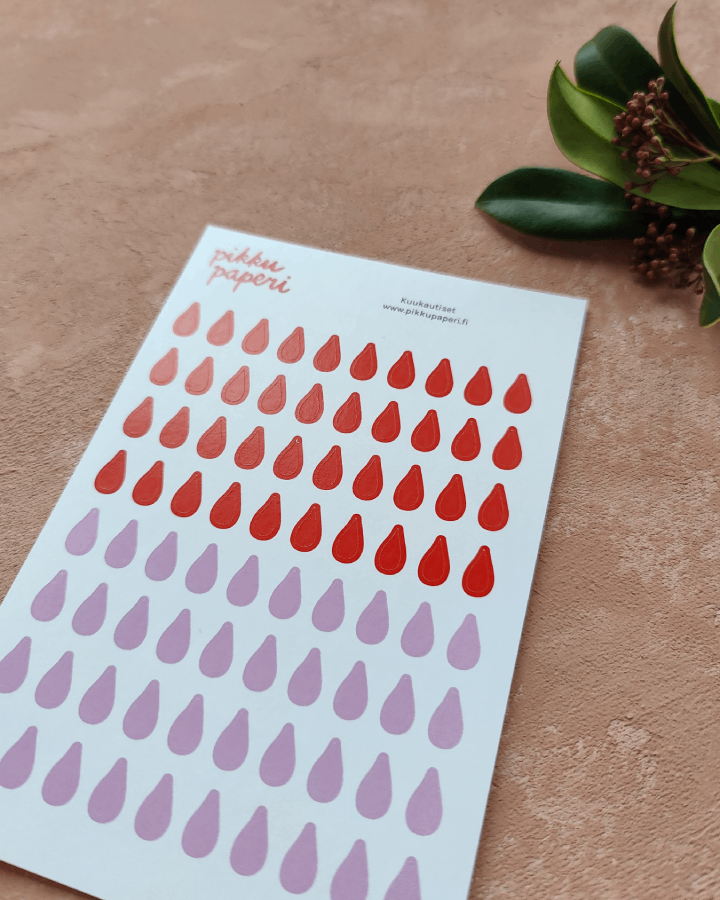 Kuukautiset | Tarra-arkki