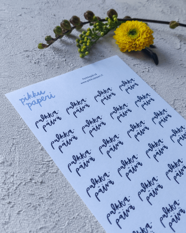 Palkkapäivä | Tarra-arkki