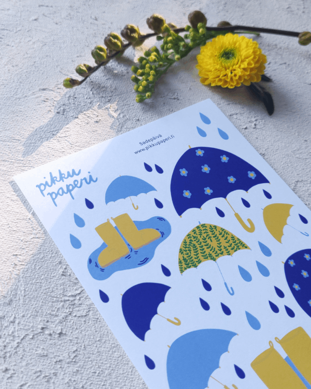 Sadepäivä | Tarra-arkki