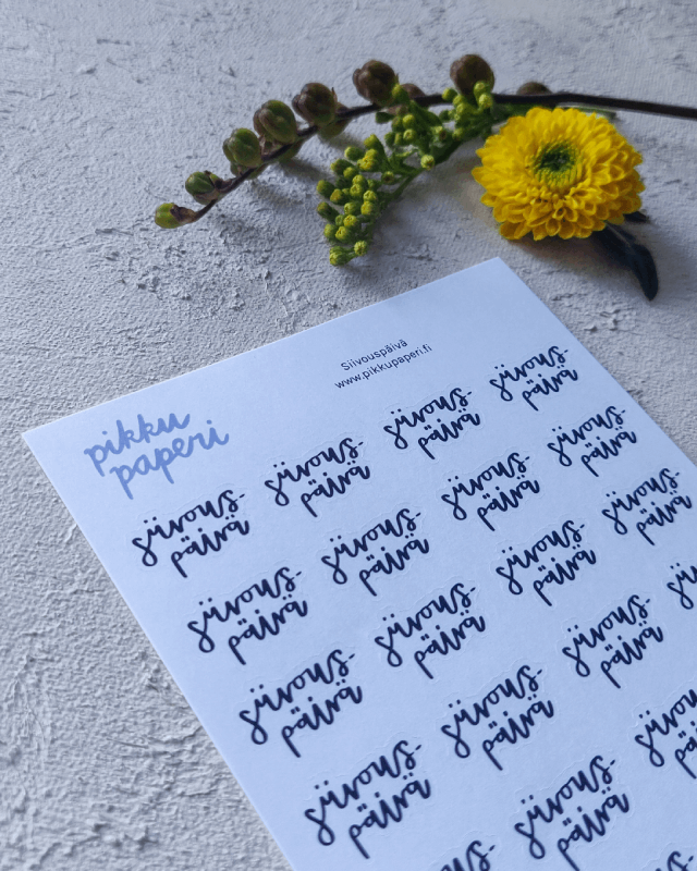 Siivouspäivä | Tarra-arkki