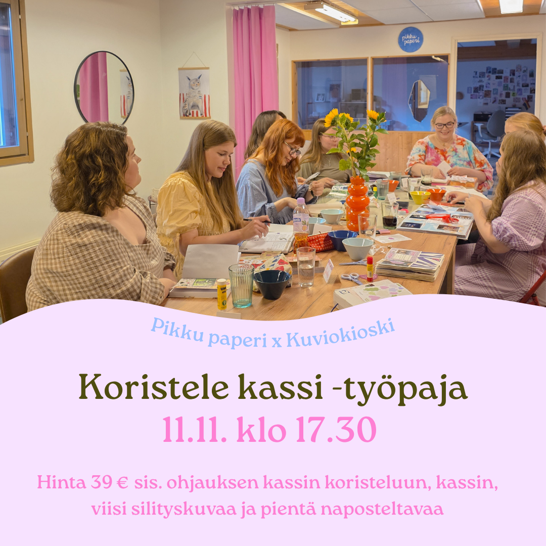 Koristele kassi -työpaja | 11.11.2026 klo 17.30-20.00