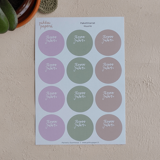 Huurre | Pakettitarra-arkki A5