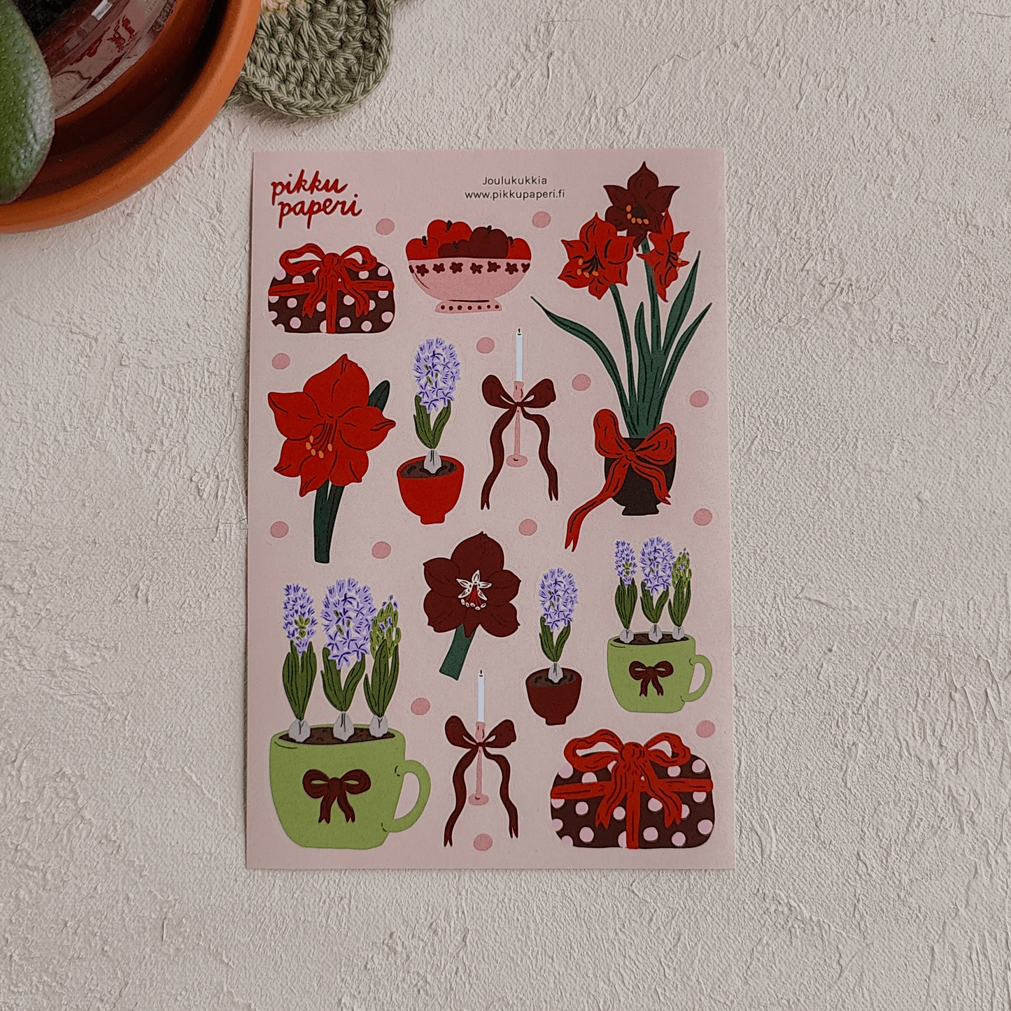 Joulukukkia | Tarra-arkki