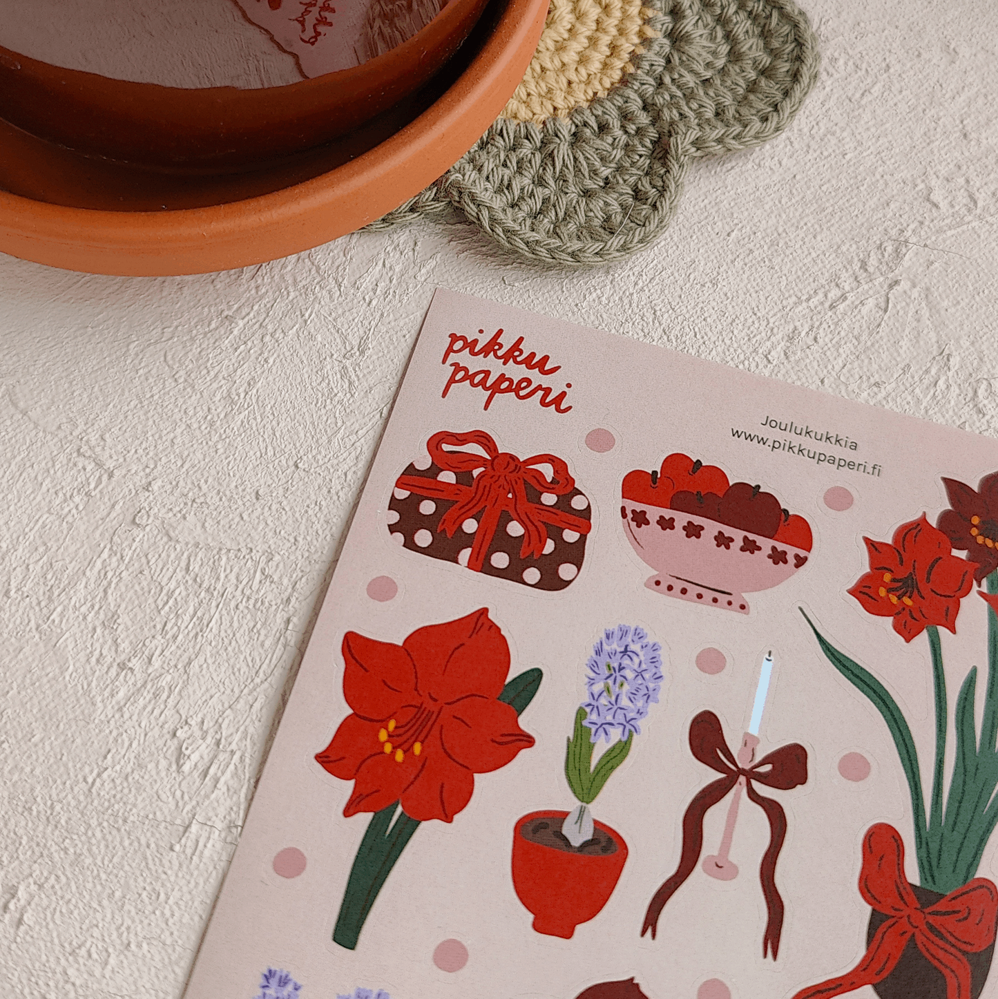 Joulukukkia | Tarra-arkki