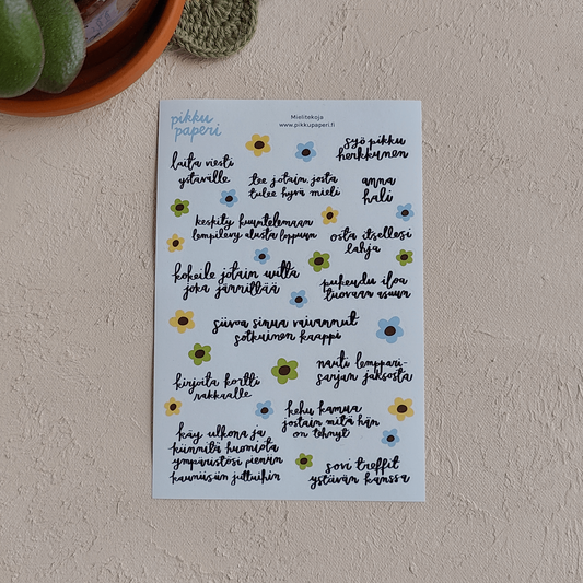 Mielitekoja | Tarra-arkki