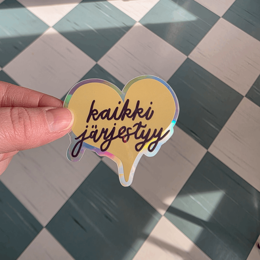 Kaikki järjestyy, sydän | Holograafinen tarra
