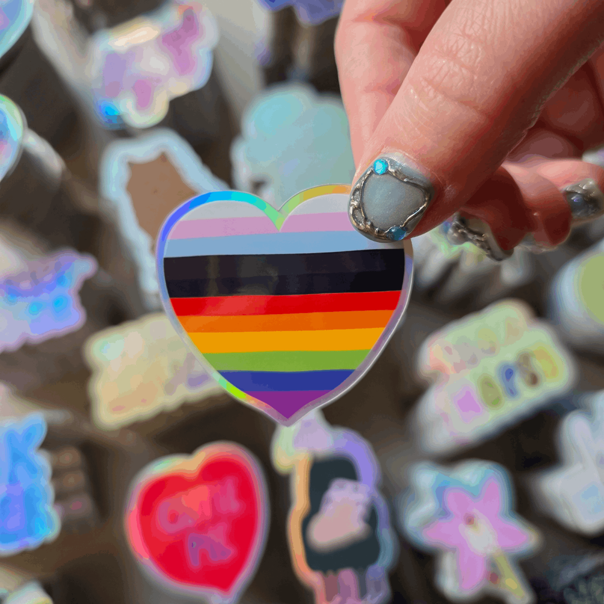 Pride Heart | Holograafinen tarra